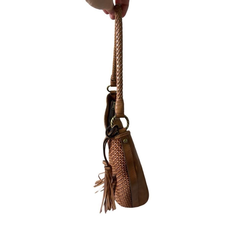 PATRICIA NASH Castelli woven leather shoulder hobo bag BROWN - Picture 10 of 10